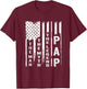Pap The Man The Myth The Legend Shirt US Flag T-Shirt - T-Shirt | Maroon