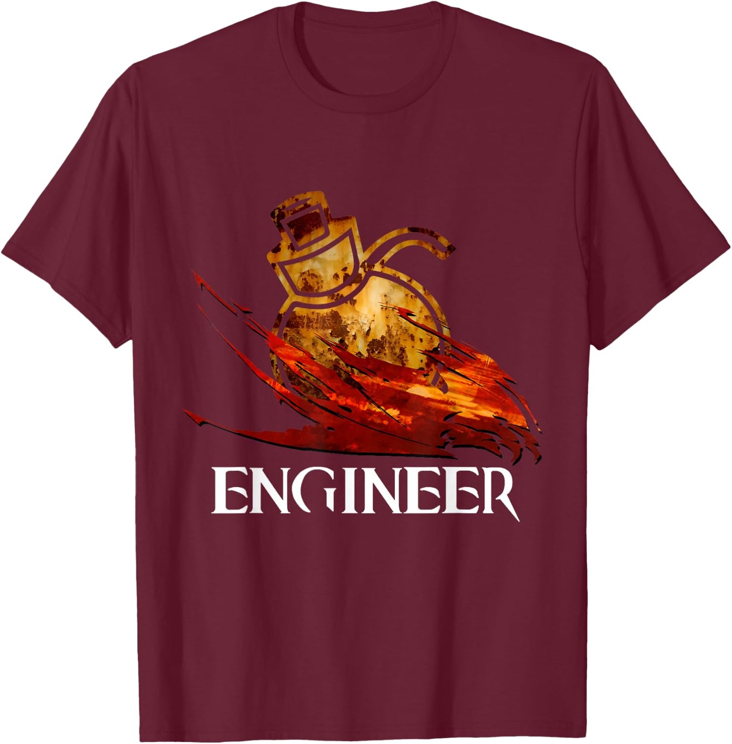 Engineer profession Fantasy medieval MMORPG gamer T-Shirt - T-Shirt | Maroon