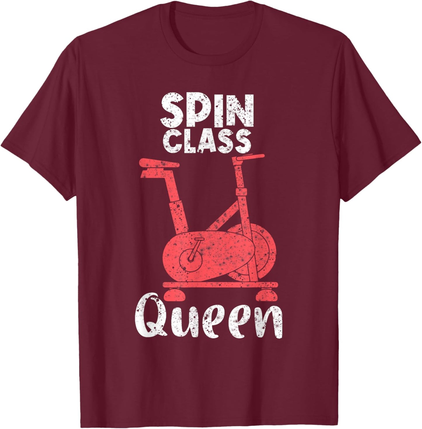 Spin Class Queen Funny Spinning Class Fitness Exercise T-Shirt - T-Shirt | Maroon