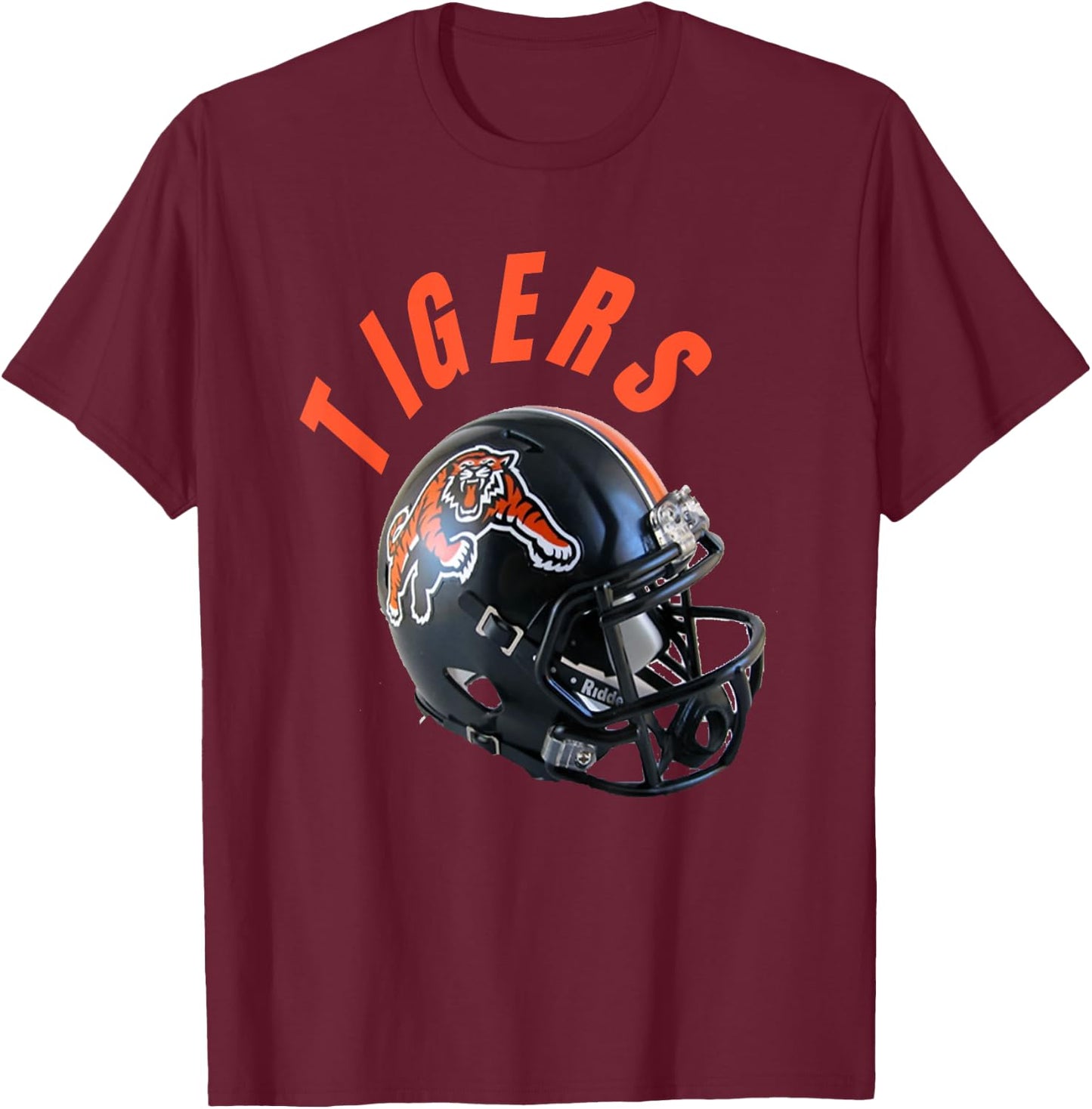 Tigers Helmet Sports, Football, Baseball. Massillon T-Shirt - T-Shirt | Maroon