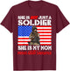 My Mom Is A Soldier Hero Proud Army Daughter Military Child T-Shirt - T-Shirt | Maroon