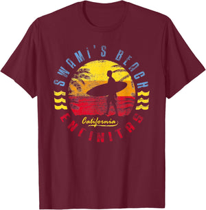 Swami's Beach | Surfing T-Shirt - T-Shirt | Maroon