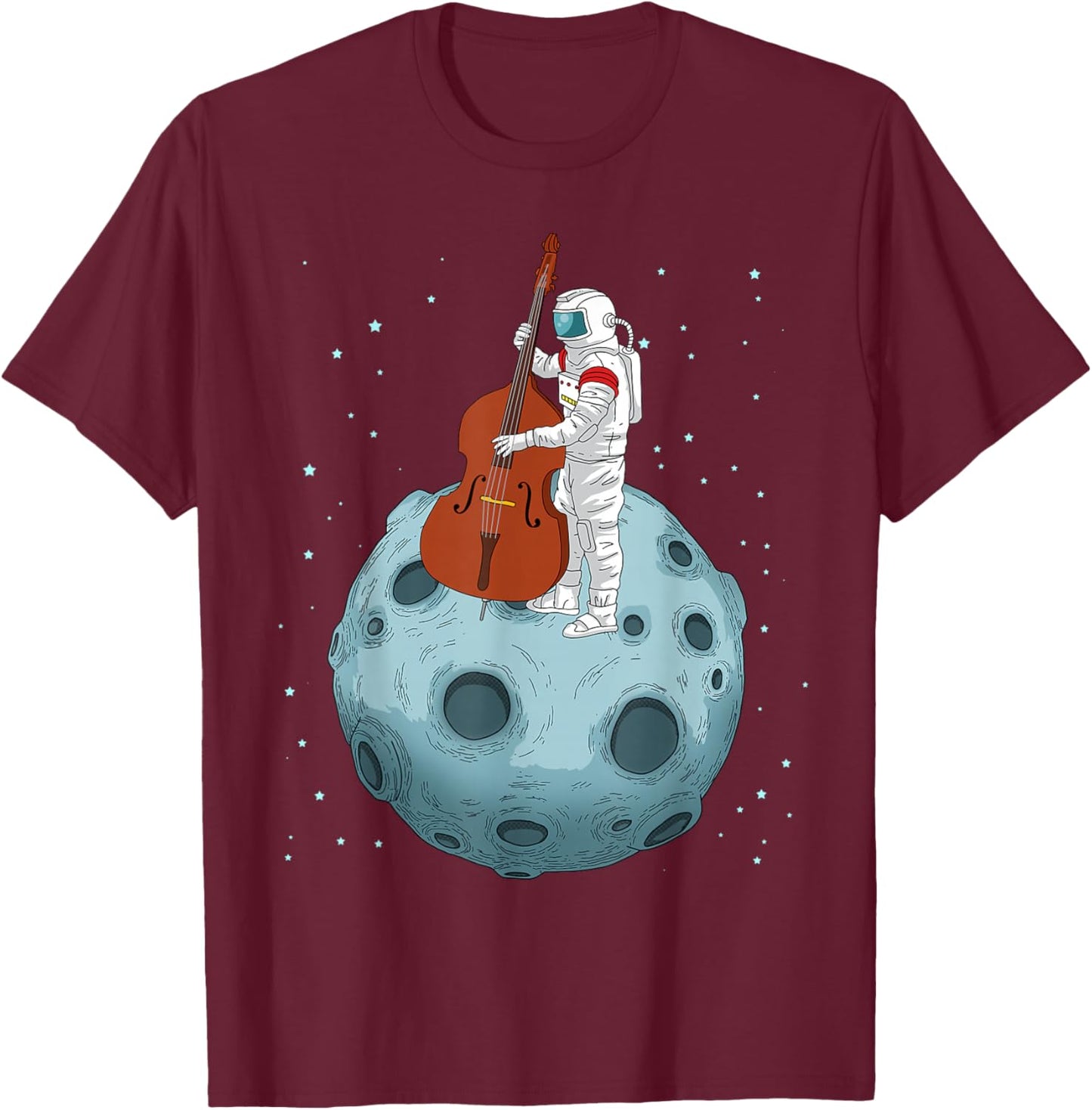 Double Bass Shirt Contrabass Jazz Music Gifts Upright Bass T-Shirt - T-Shirt | Maroon