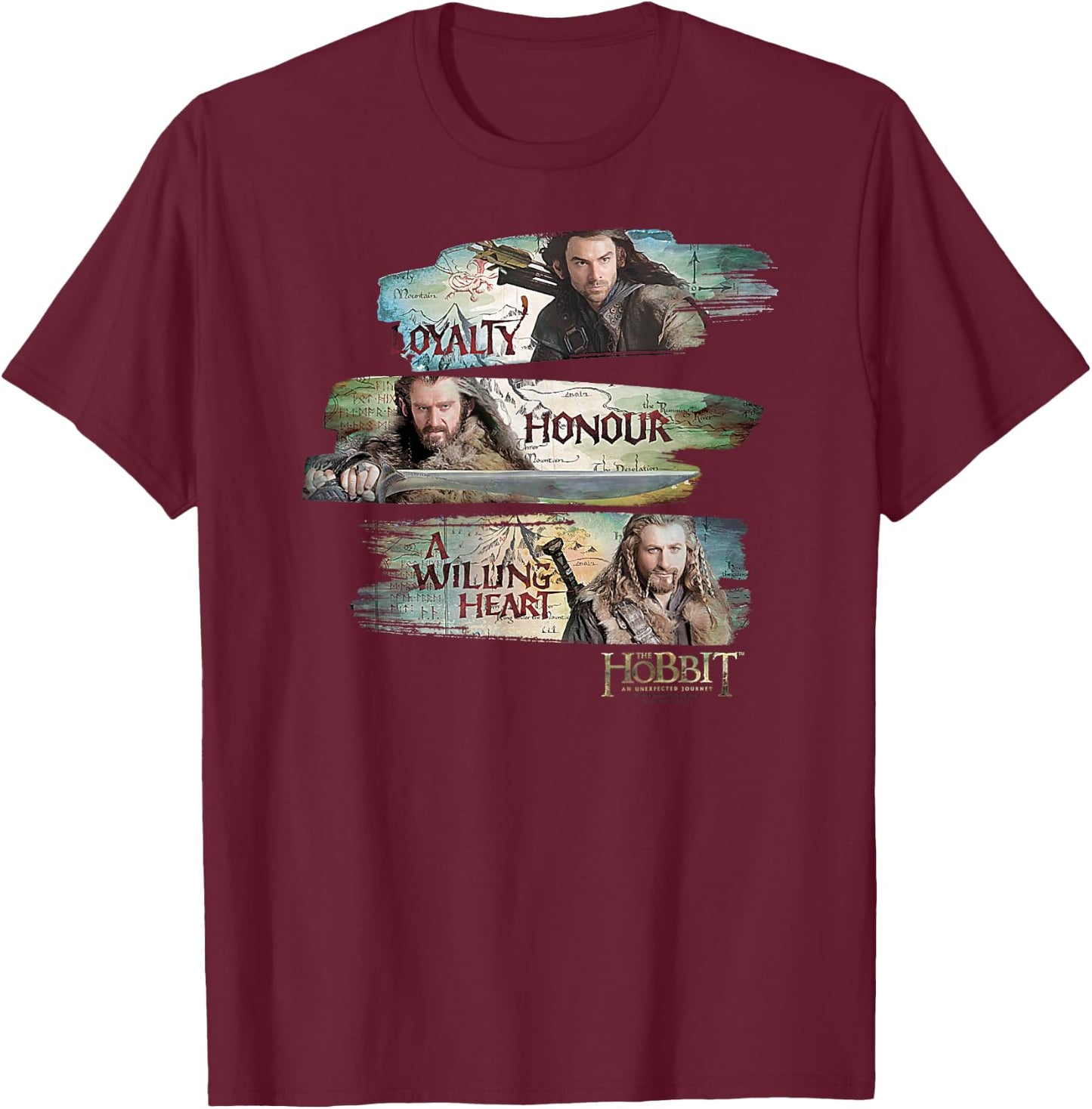 Hobbit Loyalty and Honour T-Shirt - T-Shirt | Maroon