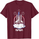 NASA 4th of July Iconic Space Shuttle Launch Distressed Logo T-Shirt - T-Shirt | Maroon
