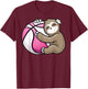 Cute Girls Basketball Sloth Sport Player Fan T-Shirt - T-Shirt | Maroon