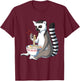 Lemur Gifts Japanese Anime Lemur Ramen Bowl - -Adults, Black, Small T-Shirt - T-Shirt | Maroon