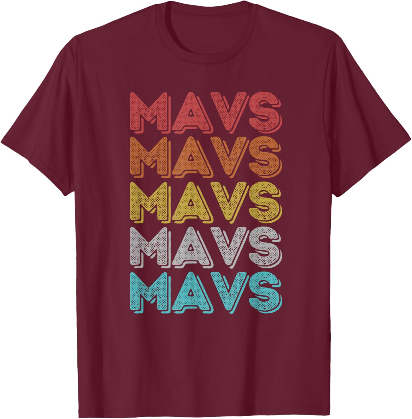 Vintage Retro Mavs T-Shirt - T-Shirt | Maroon