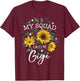 My Squad Calls Me Gigi Funny Grandma Gifts Sunflower T-Shirt - T-Shirt | Maroon