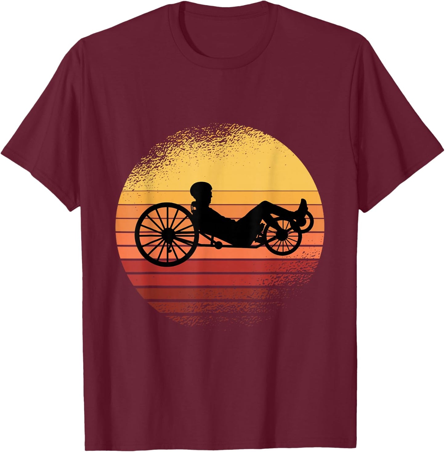 Cool Bike Sport for Recumbent Bikers T-Shirt - T-Shirt | Maroon