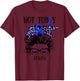 Not Today Ataxia Messy Bun Warrior Women Girl Blue Bandana T-Shirt - T-Shirt | Maroon