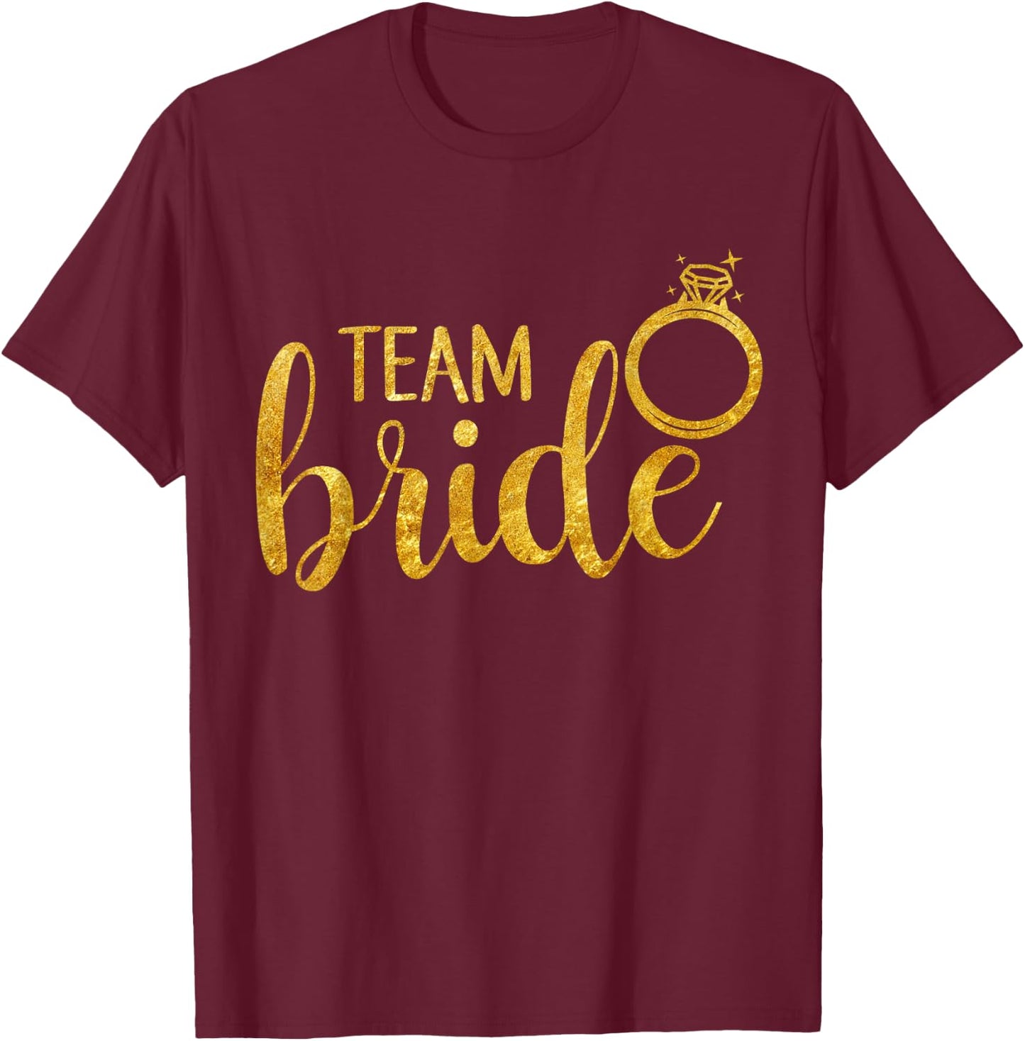 Bachelorette Party , Team Bride Matching Shirt, Black, Small T-Shirt - T-Shirt | Maroon