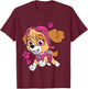 Kids PAW Patrol Skye Leaping Girl's T-Shirt - T-Shirt | Maroon