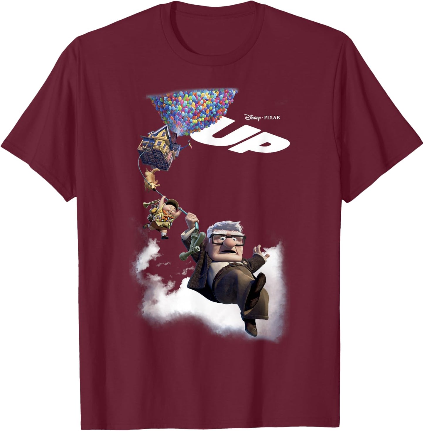 Disney Pixar Up Movie Poster Group Shot Graphic T-Shirt - T-Shirt | Maroon