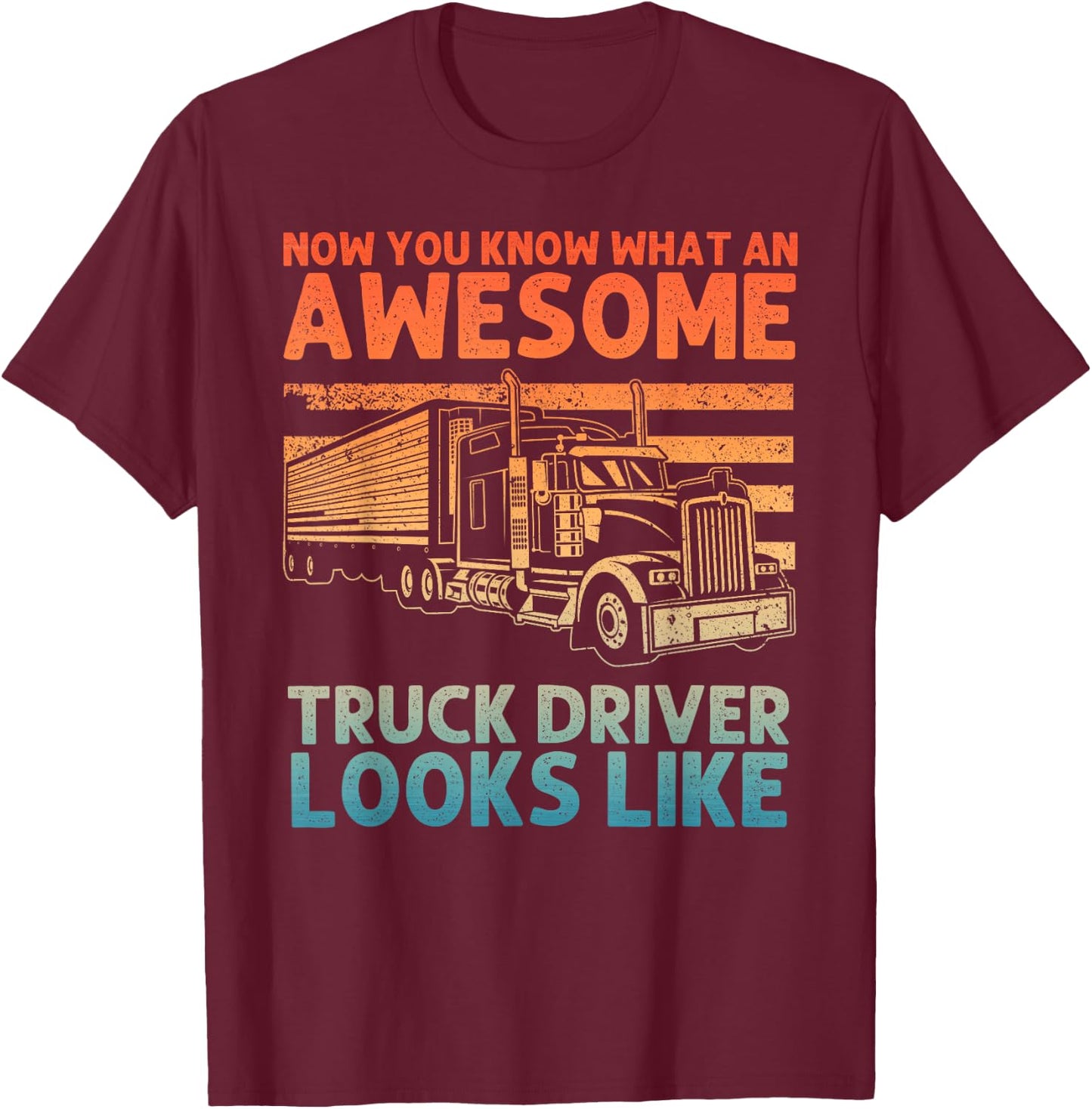 Truck Driver Art Women Truck Driver Trucking Trucker T-Shirt - T-Shirt | Maroon