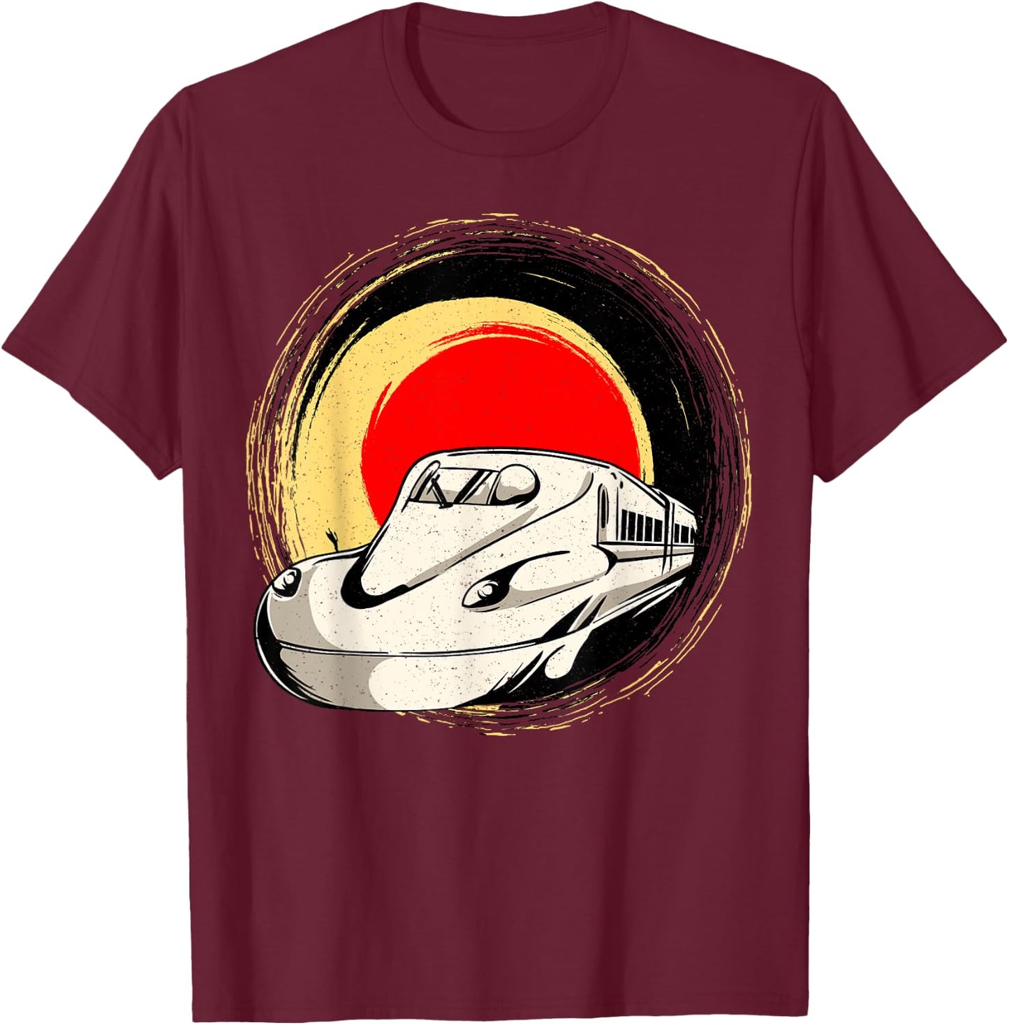 Shinkansen Japanese Bullet Train for Mad about Trains T-Shirt - T-Shirt | Maroon