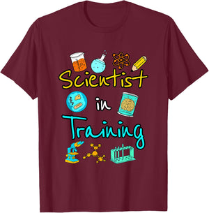 Scientist In Training Science Kids STEM Boys Girls T-Shirt - T-Shirt | Maroon