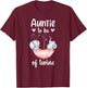 Auntie To Be Of Twins Baby Shower Elephant T-Shirt - T-Shirt | Maroon