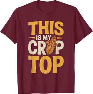 This is My Crop Top Shirt T-Shirt - T-Shirt | Maroon
