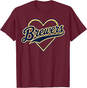 Vintage Brewers Retro Classic Gifts Women Kids T-Shirt - T-Shirt | Maroon
