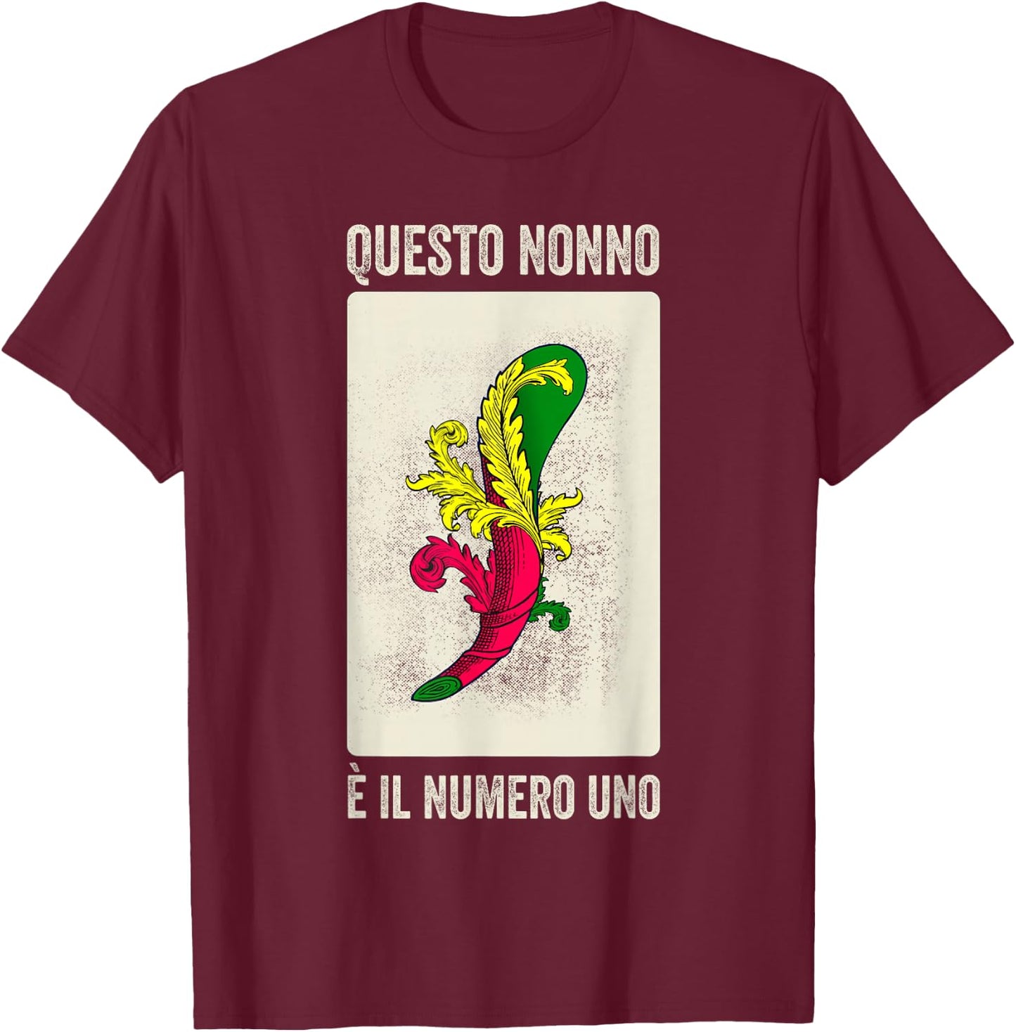 Grandpa Italian Nonno Scopa Game Scopa-Cards T-Shirt - T-Shirt | Maroon