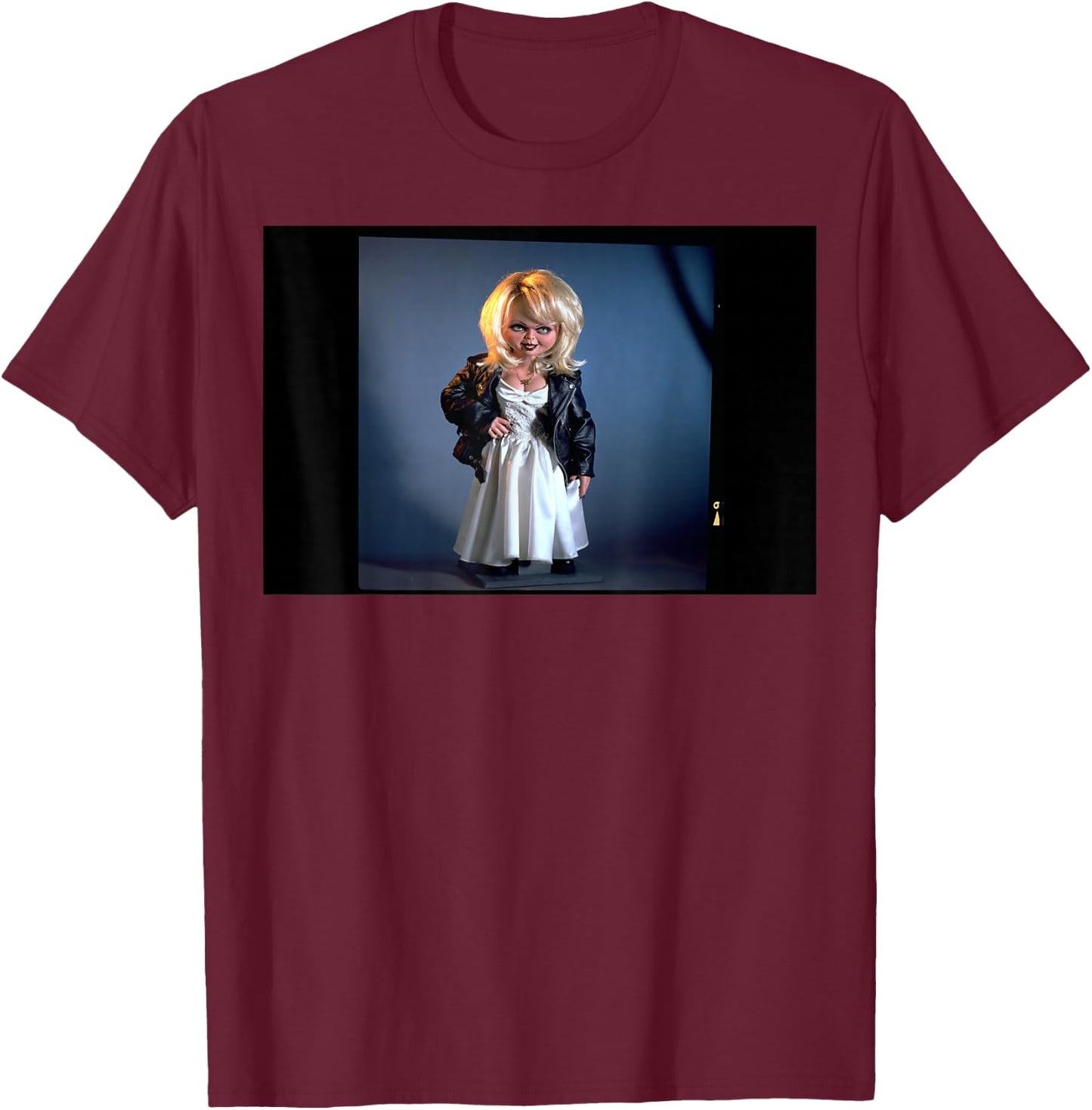 Bride of Chucky Tiffany Hand on Hip T-Shirt - T-Shirt | Maroon