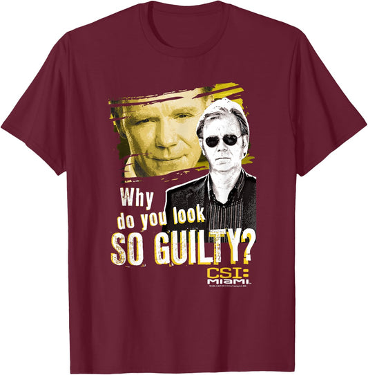 CSI: Miami So Guilty T-Shirt - T-Shirt | Maroon