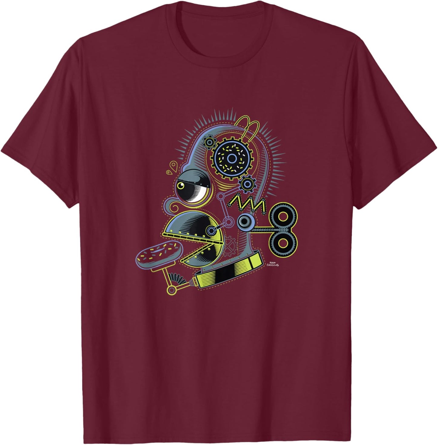 The Simpsons Homer Inner Workings Small T-Shirt - T-Shirt | Maroon