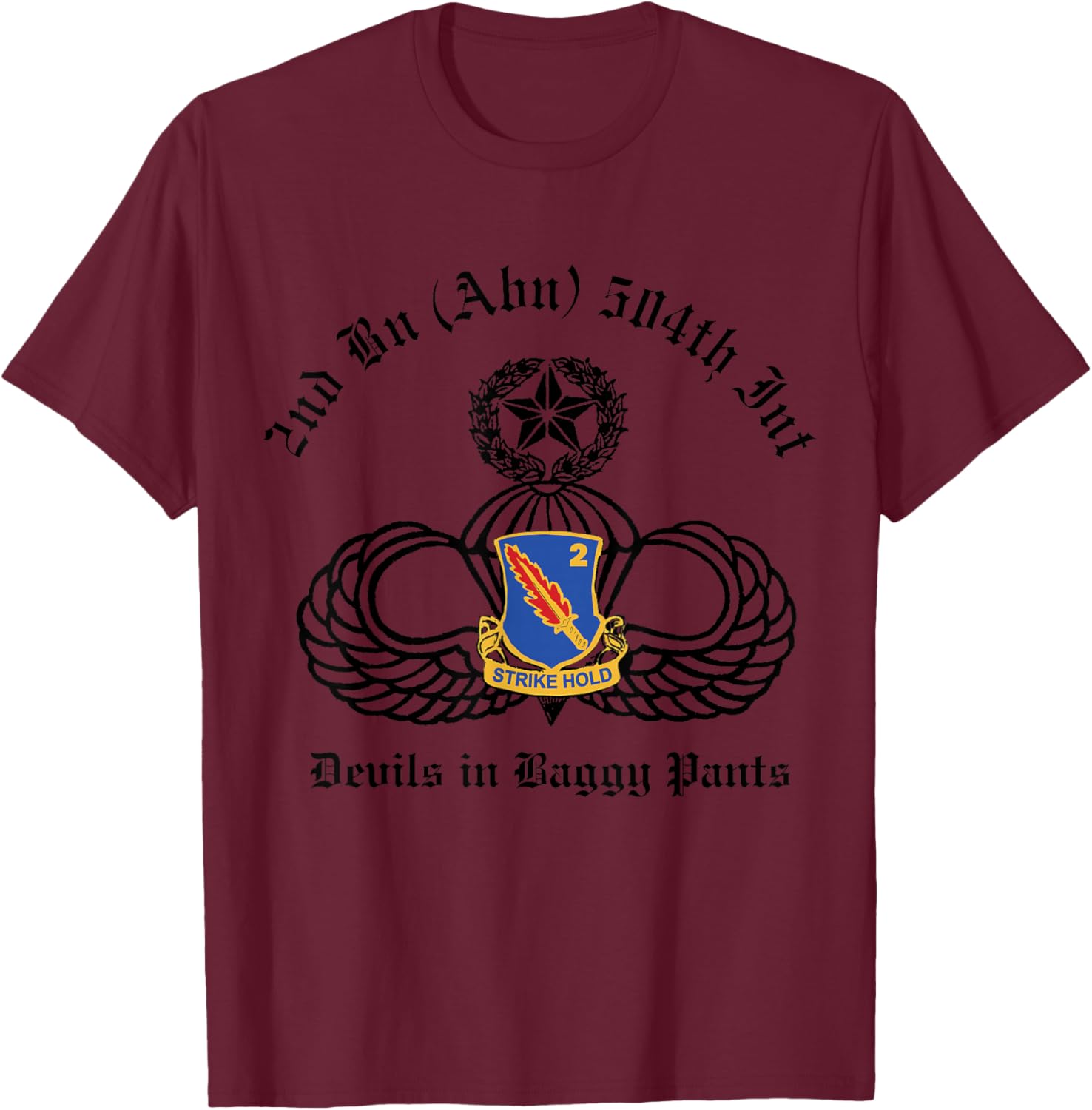 2-504 PIR Devils in Baggy Pants T-Shirt - T-Shirt | Maroon