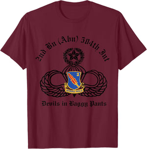 2-504 PIR Devils in Baggy Pants T-Shirt - T-Shirt | Maroon