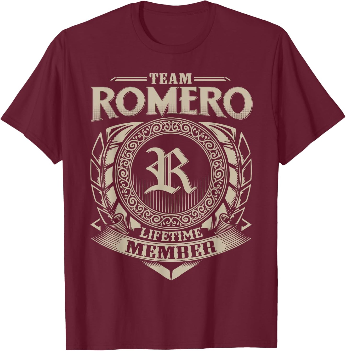 Team ROMERO Lifetime Member Vintage ROMERO Family T-Shirt - T-Shirt | Maroon