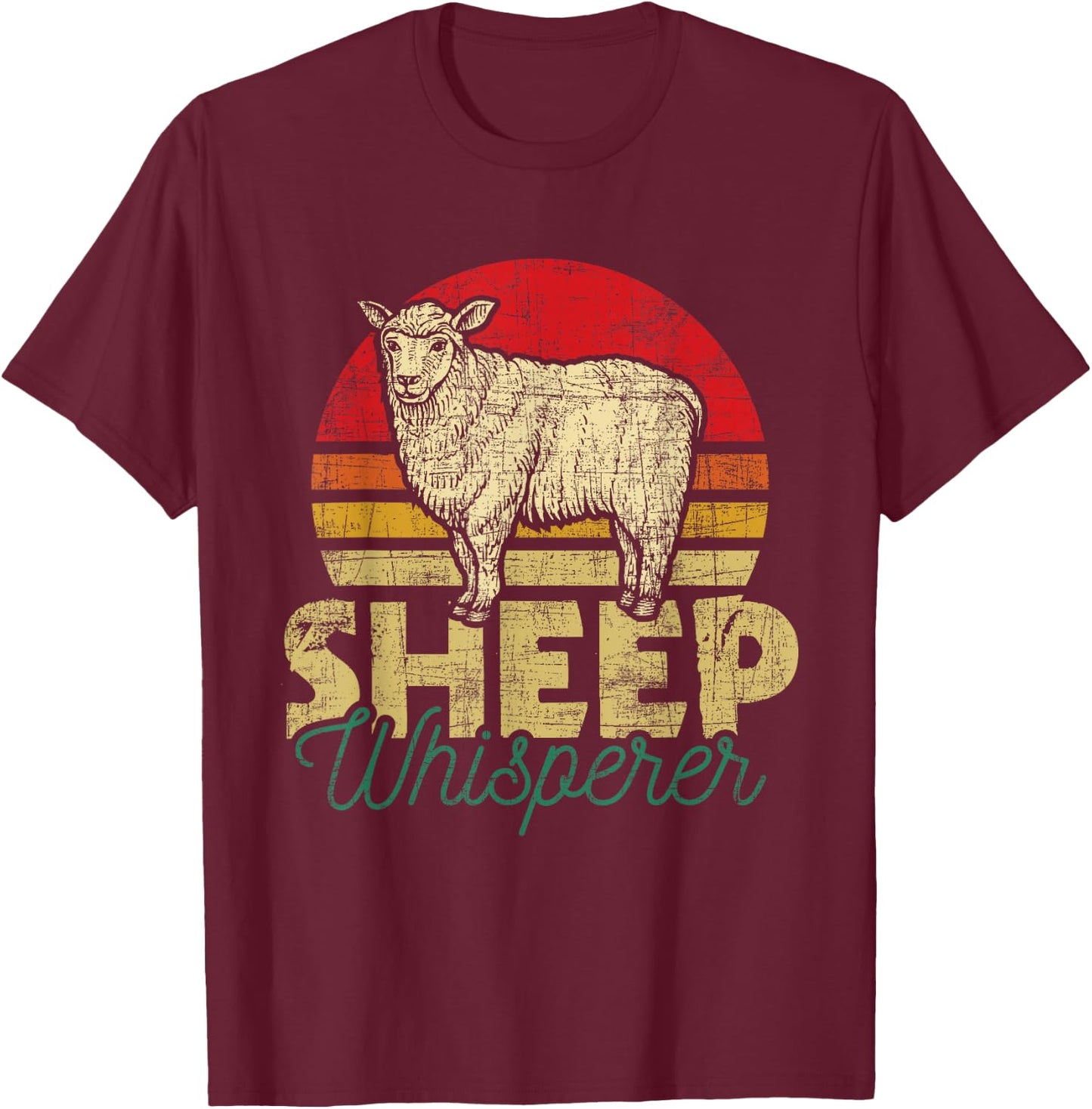Sheep Whisperer - Flock Herd Farmer Homestead T-Shirt - T-Shirt | Maroon