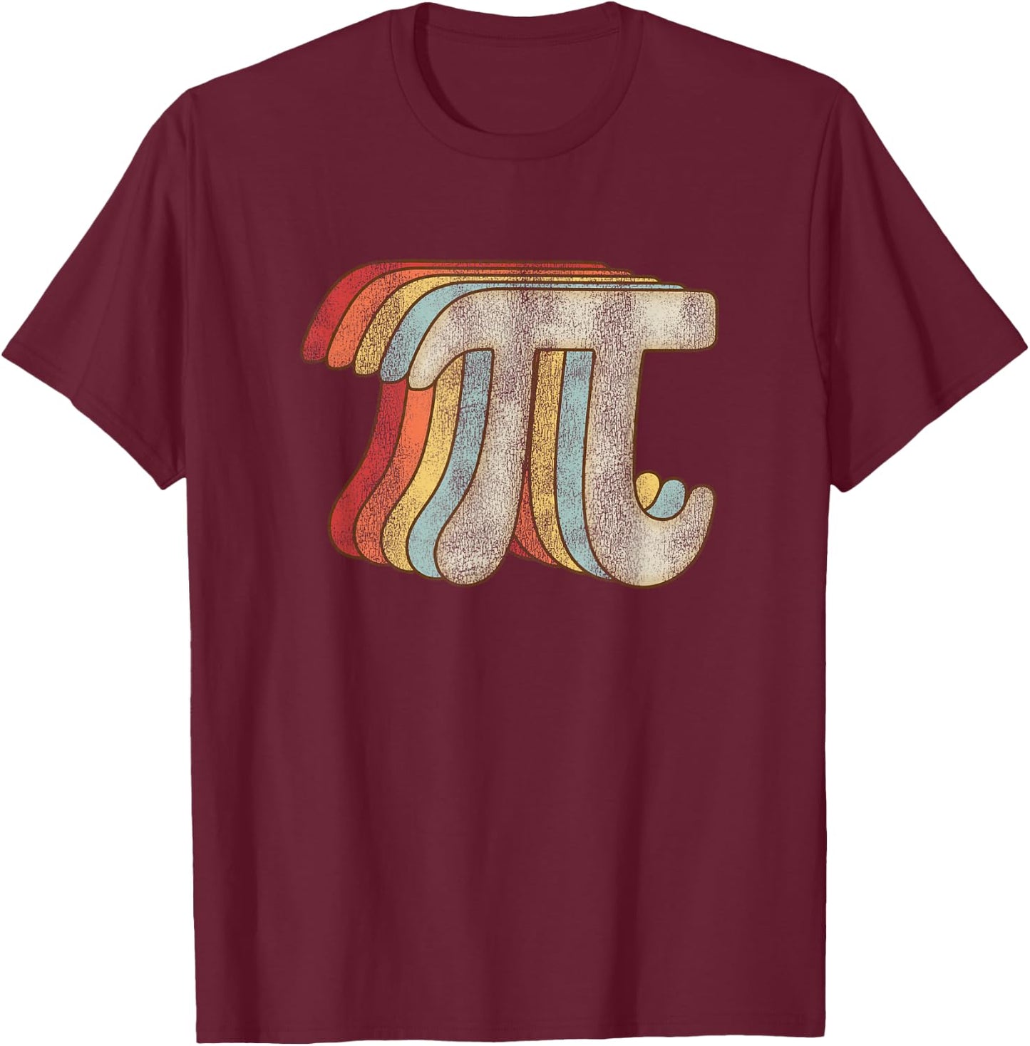 Vintage Pi Math Geek Retro Design for Pi Day T-Shirt - T-Shirt | Maroon