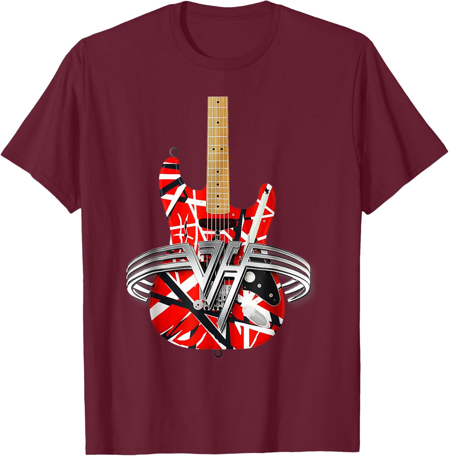 Vintage Classic Rock Red Guitar Lovers Gifts Women T-Shirt - T-Shirt | Maroon