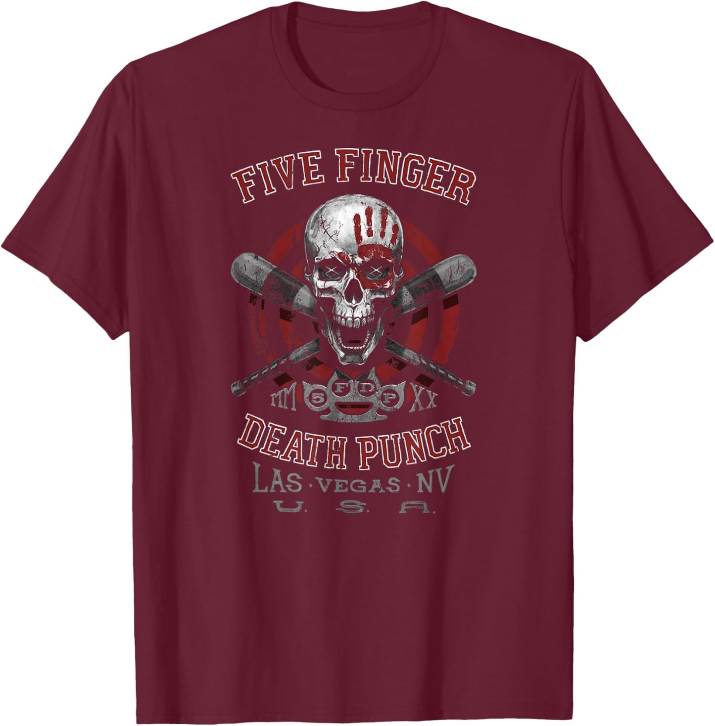 5FDP - Baseball Skull T-Shirt - T-Shirt | Maroon