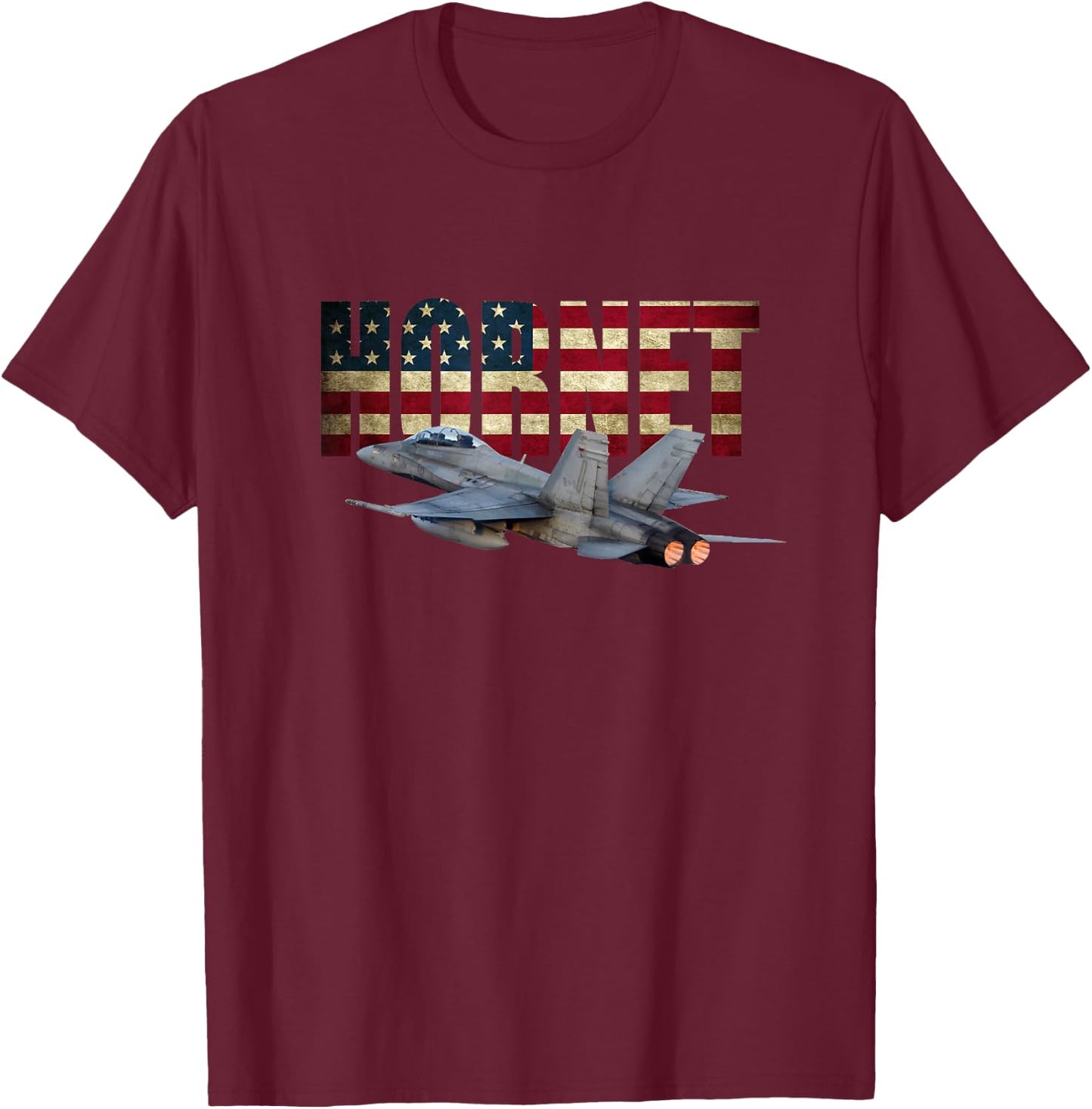 F-18 FA-18 Super Hornet Sized T-Shirt - T-Shirt | Maroon