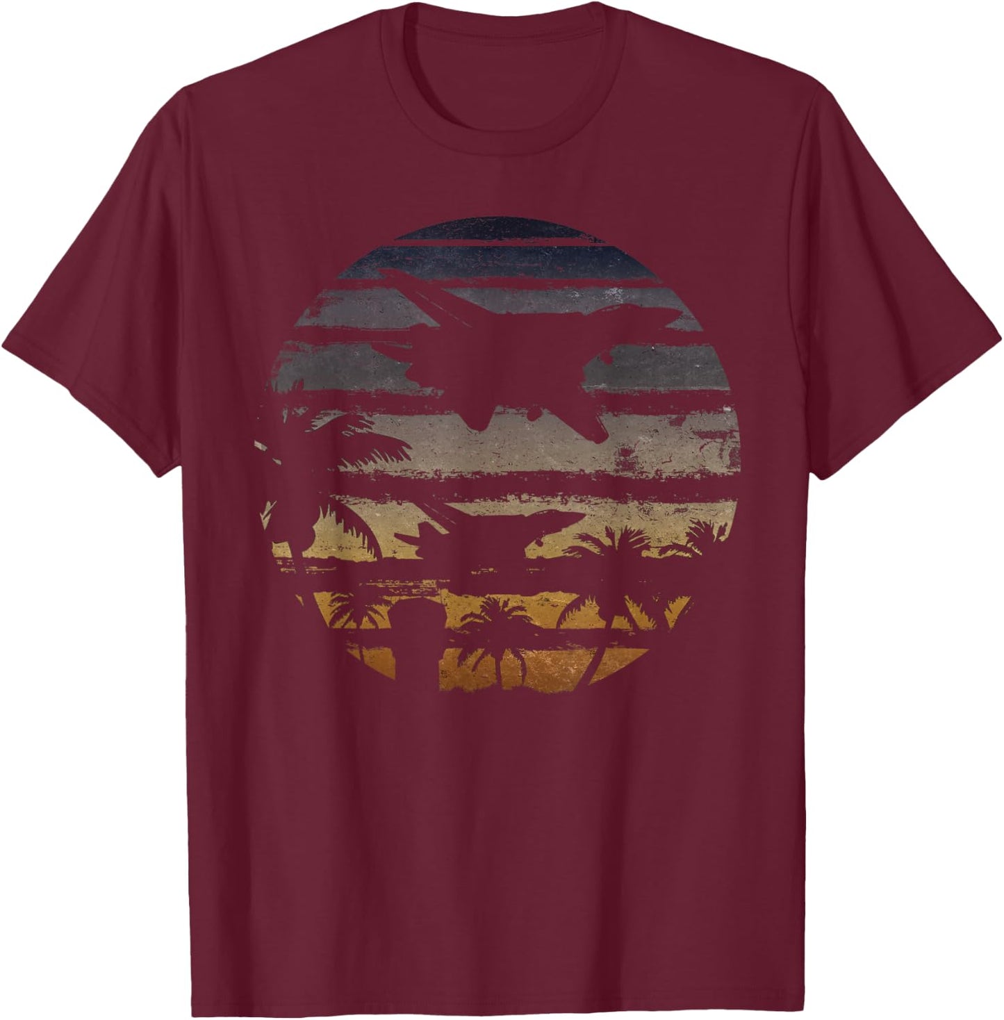 Morning Sortie | F-14 Tomcat Jet Fighter Airplane T-Shirt - T-Shirt | Maroon