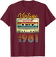 Vintage 1981 44th birthday cassette tape women B-day T-Shirt - T-Shirt | Maroon