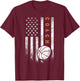 Basketball Coach American Flag Basketball Trainer Coaching T-Shirt - T-Shirt | Maroon