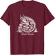 Book Wyrm Fantasy Creature Reading Mythical Art T-Shirt - T-Shirt | Maroon