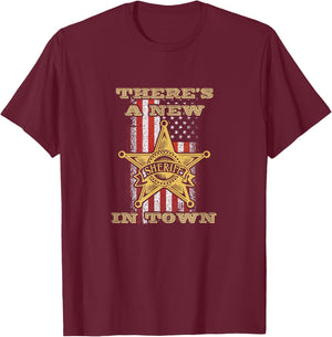 There's a New Deputy Sheriff in Town Stars T-Shirt - T-Shirt | Maroon
