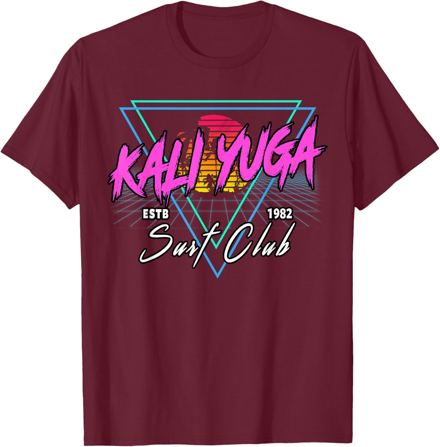 The Kali Yuga Surf Club Shirts Clothing & Store T-Shirt - T-Shirt | Maroon