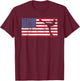 American Flag Ice Skating Figure Skater 4th of July T Shirt T-Shirt - T-Shirt | Maroon