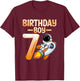 Birthday Boy 7 Years Old Astronaut Space 7th Birthday Party T-Shirt - T-Shirt | Maroon