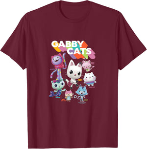 Kids Gabby's Dollhouse Gabby Cats T-Shirt - T-Shirt | Maroon