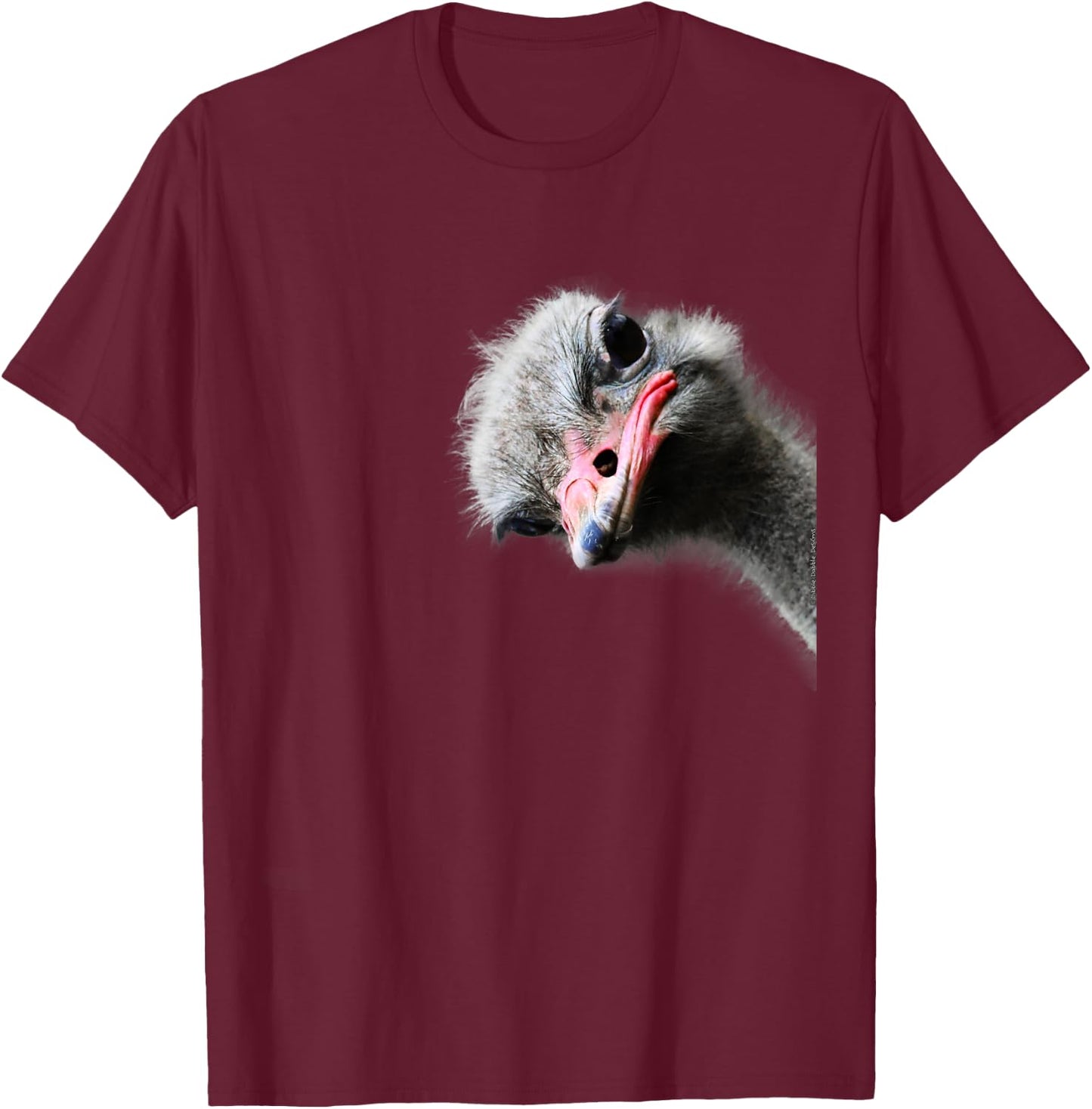 Dibble Dabble Designs Funny Ostrich Lovers and Emu Lovers , Black T-Shirt - T-Shirt | Maroon