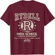 Grease Rydell High T-Shirt - T-Shirt | Maroon