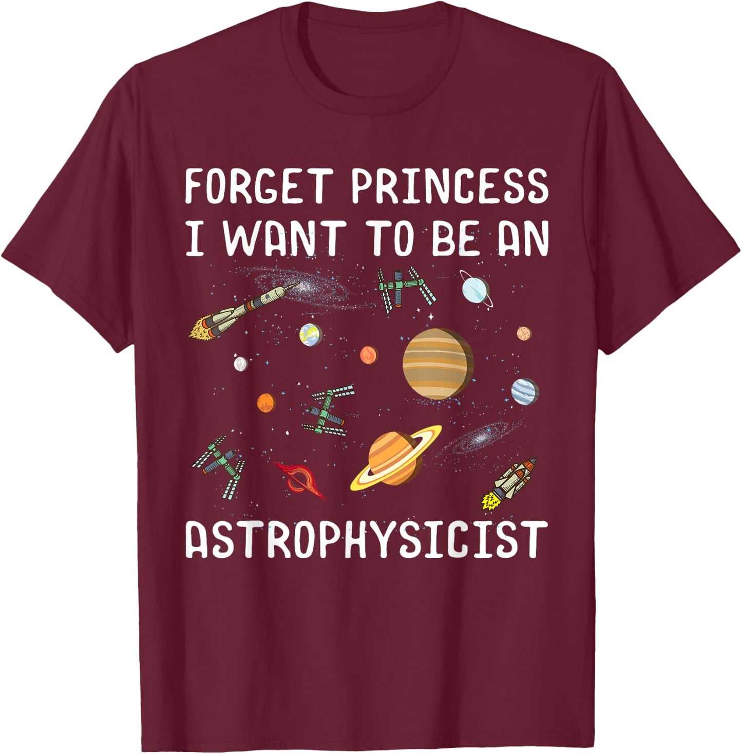 Space Lovers Stars Space Travel Gift Telescope T-Shirt - T-Shirt | Maroon