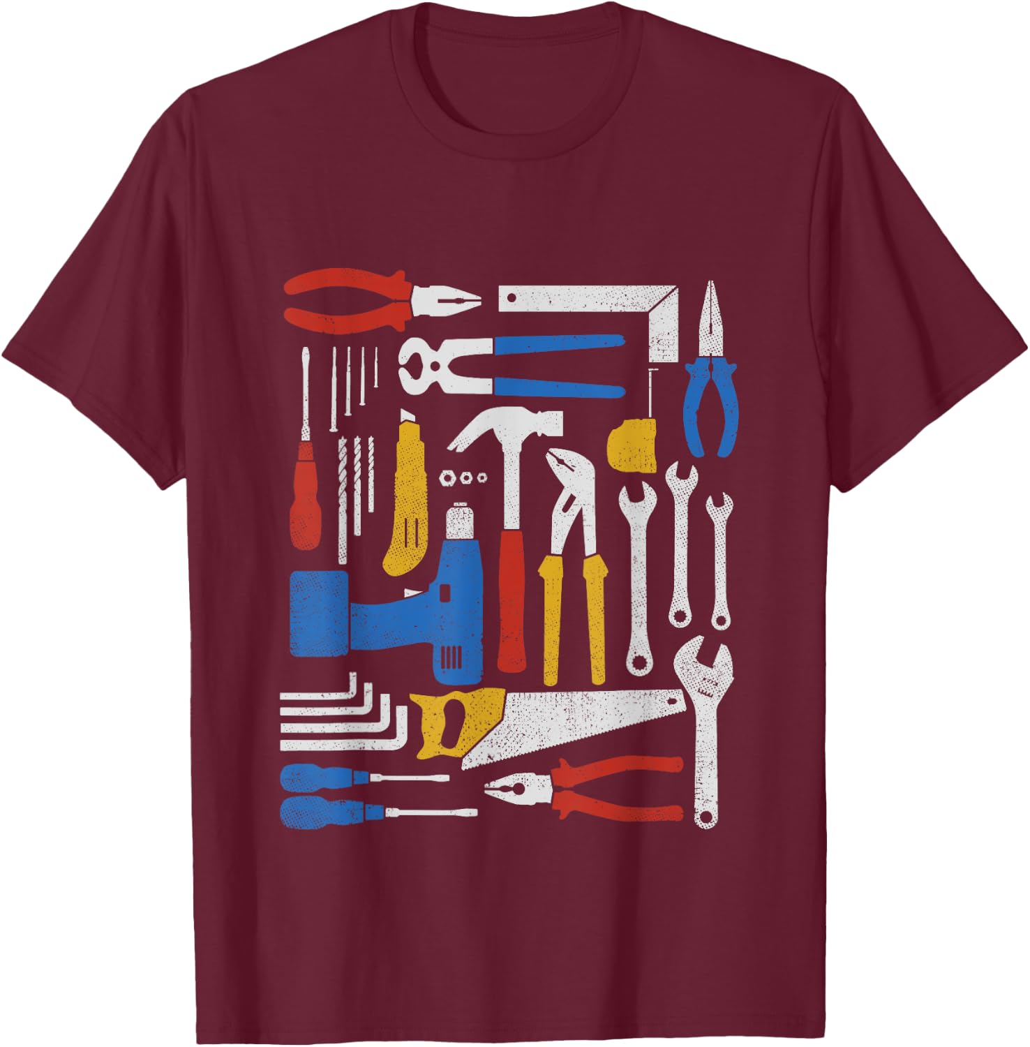 Craftsmen Hardware Tools Set Mechanic Engineer Handyman T-Shirt - T-Shirt | Maroon