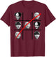 TTS- The Three Stooges Tic Tac Toe T-Shirt - T-Shirt | Maroon